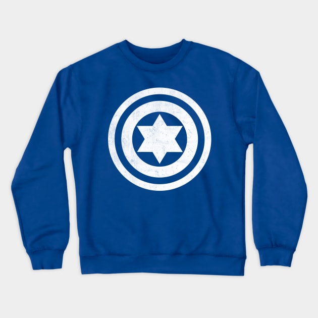 Captain Jews Funny Design 2 White Print Crewneck Sweatshirt by Eyanosa